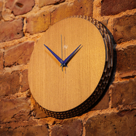 Edge Clock Oak Purple