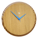 Edge Clock Oak Blue