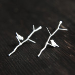 Bird on Branch Earrings