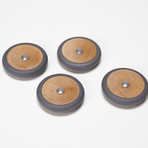 4 Magnetic Wooden Wheels