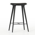 High Stool Black Hard Wood