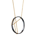 Vitruvia Necklace (Oxidized Silver, Gold)