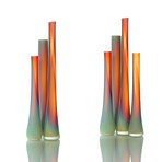 Tubes Cherry & Turquoise // Etched (4" x 20")