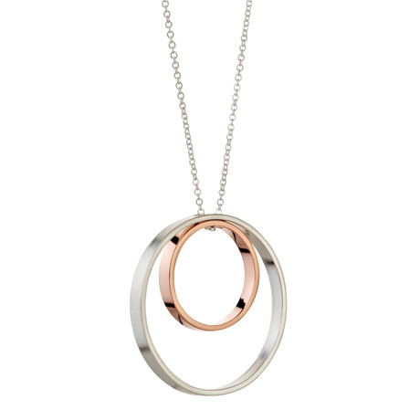 Inner Circle Necklace 122 Silver/Rose Gold