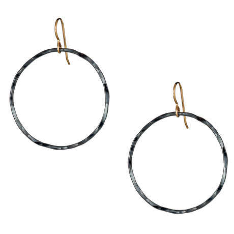 Graphite Hoop Earrings