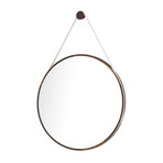 Loop Mirror Ivory Walnut  (10.2" Diameter)