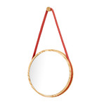 Loop Mirror Red Ash (10.2" Diameter)