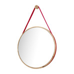 Loop Mirror Red Ash (10.2" Diameter)