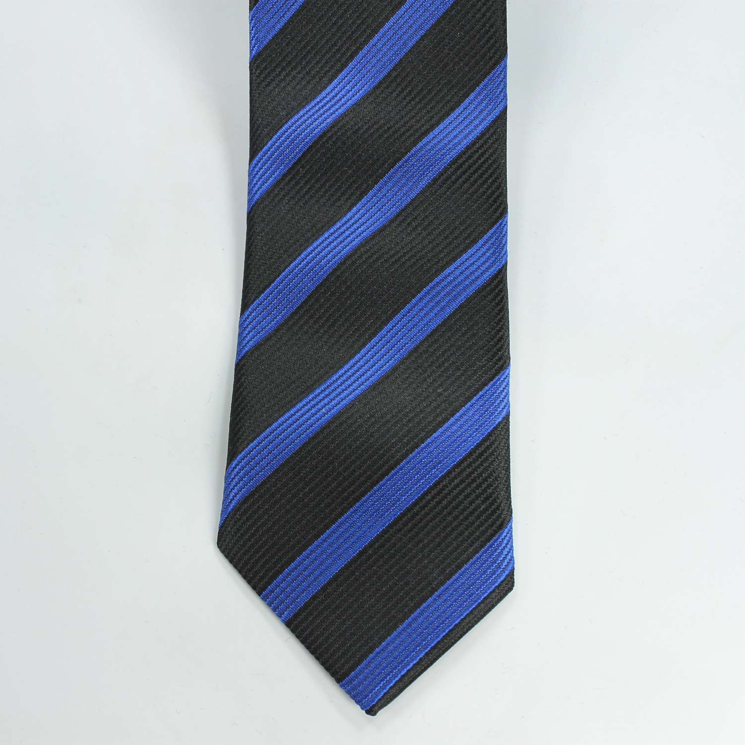 Narrow Tie Striped Black/Blue - Amedeo - Touch of Modern