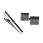 Q Tie Clip + Cufflink Set