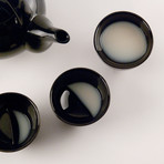 2 Moon Bowls (1 black + 1 white)