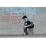 One Original Thought Worth a Thousand Quotings // Banksy (40"W x 60"H x 1.5"D)