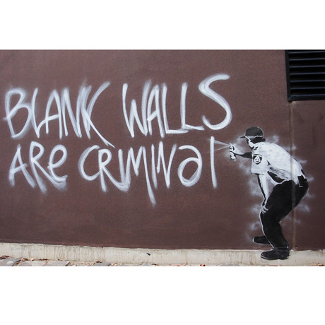 Blank Walls Are Criminal (26"L x 18"H)