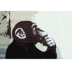 The Thinker Monkey // Banksy (60x40 (3 Piece))