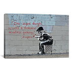 One Original Thought Worth a Thousand Quotings // Banksy (40"W x 60"H x 1.5"D)