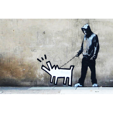 Choose Your Weapon Keith Haring Dog (26"L x 18"H)