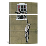 Naked Man Hanging from Window (18"L x 26"H)