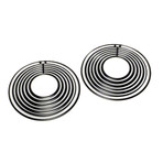 Concentric Earrings Black (1" Diameter )