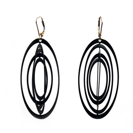 Orbit Earrings Black