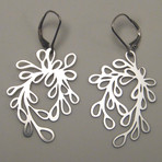 Vines Pop Out Earrings Silver