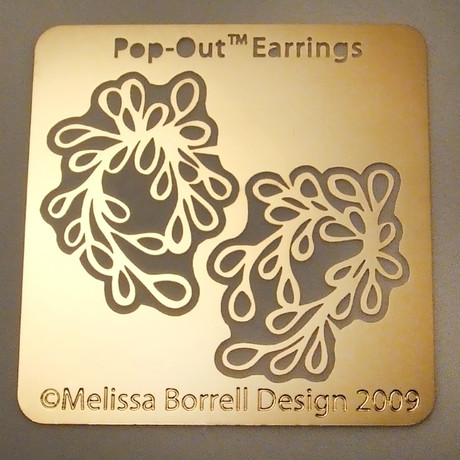 Plated Vines Pop Out Earrings Gold 