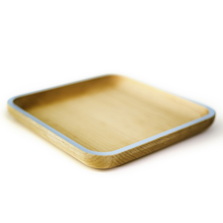 Café Maple Plate (Maple, Dark Blue)