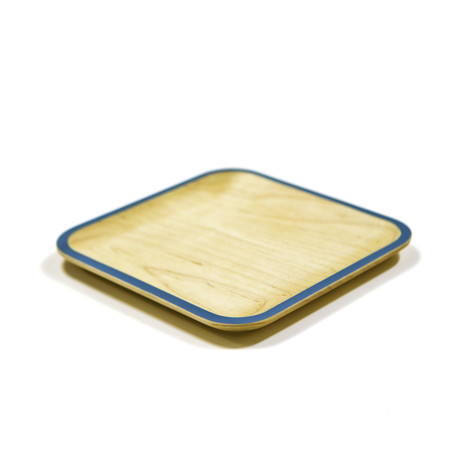 Small Maple Plate (Maple, Dark Blue)