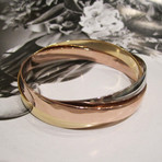 Tri-tone Interlocking Bangle Set