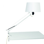 Lektor Clip On Lamp White 