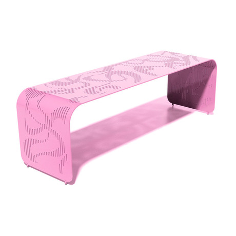 Orikami Bench (Pink Satin)