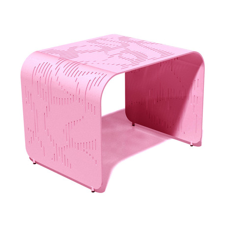 Orikami End / Side Table (Pink Satin)