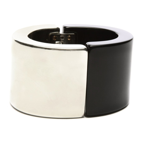 Black & Silver Hinge Cuff