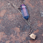 Tanzan Aura and Pyrite Necklace