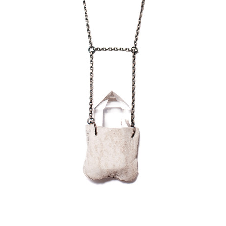 Quartz Pouch Necklace