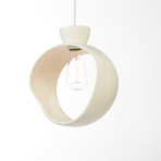 Lovejoy Open Pendant (white cord, white canopy)