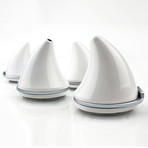 Horn USB Stereo Speakers White