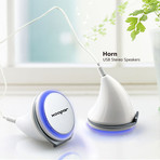 Horn USB Stereo Speakers White