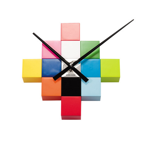 Wall Clock DIY Cubic Multi Color