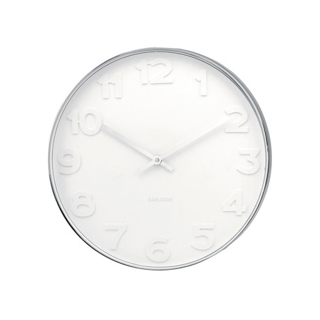 Mr White Numbers Wall Clock