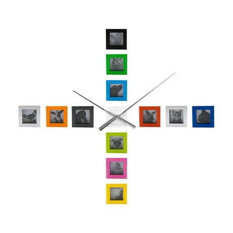 Wall Clock DIY Photo Frame Plastic Multi Color