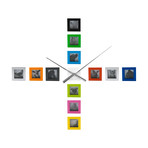 Wall Clock DIY Photo Frame Plastic Multi Color