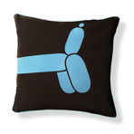 Little Balloon Dog Pillow Blue & Brown