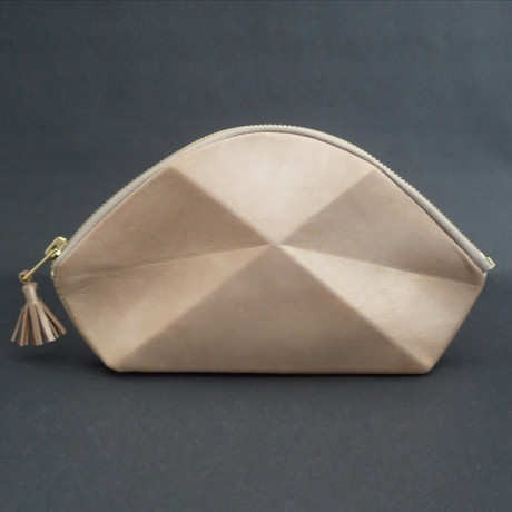 Pyramide Cosmetic Bag // Gold