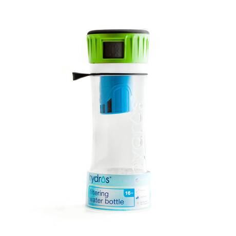 Hydros Side Fill Filtering Water Bottle // Green