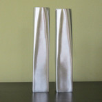 2 Modern Harmony Shabbat Candlesticks