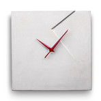 White Concrete Imprint Wall Clock