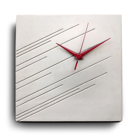 White Concrete Impression Wall Clock