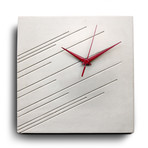 White Concrete Impression Wall Clock