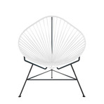 Acapulco Chair - White Weave on Black Frame