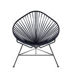 Acapulco Chair - Black Weave on Black Frame